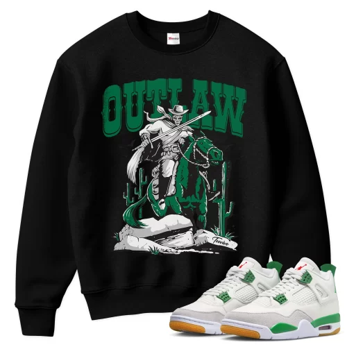 TeeVivo Sweatshirt Match Air Jordan 4 Retro SB Pine Green Outlaw – Air Jordan 4 Sweatshirt, AJ4 Sweatshirt