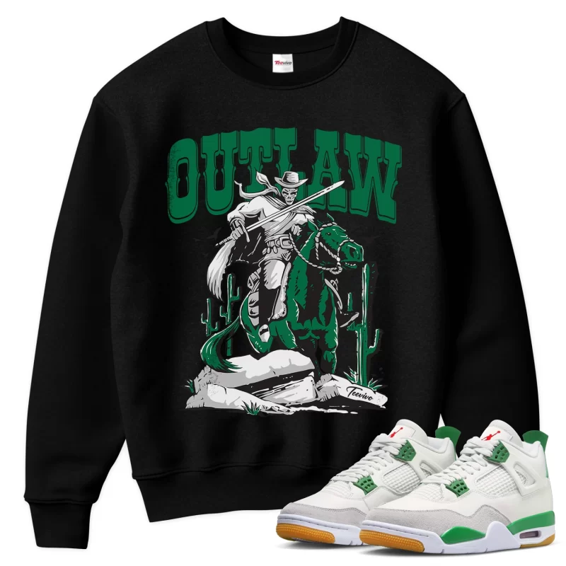 TeeVivo Sweatshirt Match Air Jordan 4 Retro SB Pine Green Outlaw – Air Jordan 4 Sweatshirt, AJ4 Sweatshirt