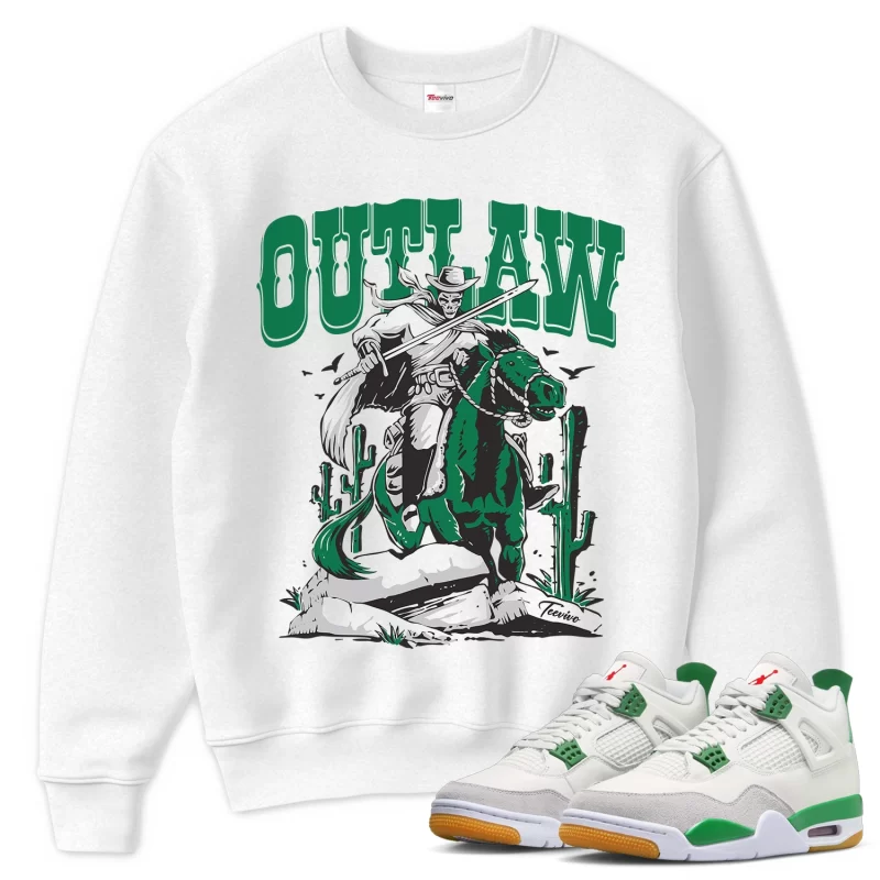 TeeVivo Sweatshirt Match Air Jordan 4 Retro SB Pine Green Outlaw – Air Jordan 4 Sweatshirt, AJ4 Sweatshirt
