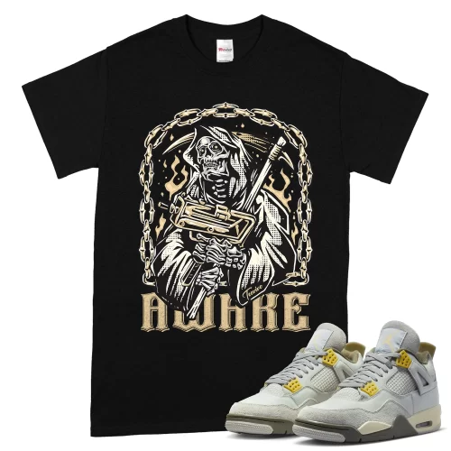 TeeVivo T-Shirt Match Air Jordan 4 Retro SE Craft Photon Dust Awake – Air Jordan 4 Shirt, AJ4 Shirt