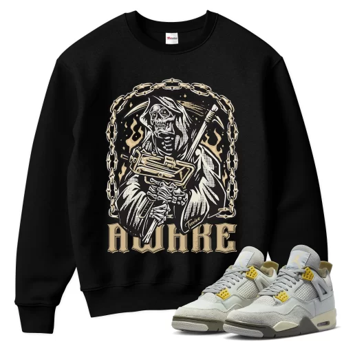 TeeVivo Sweatshirt Match Air Jordan 4 Retro SE Craft Photon Dust Awake – Air Jordan 4 Sweatshirt, AJ4 Sweatshirt