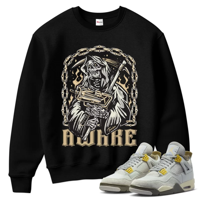 TeeVivo Sweatshirt Match Air Jordan 4 Retro SE Craft Photon Dust Awake – Air Jordan 4 Sweatshirt, AJ4 Sweatshirt