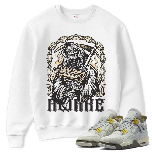 TeeVivo Sweatshirt Match Air Jordan 4 Retro SE Craft Photon Dust Awake – Air Jordan 4 Sweatshirt, AJ4 Sweatshirt