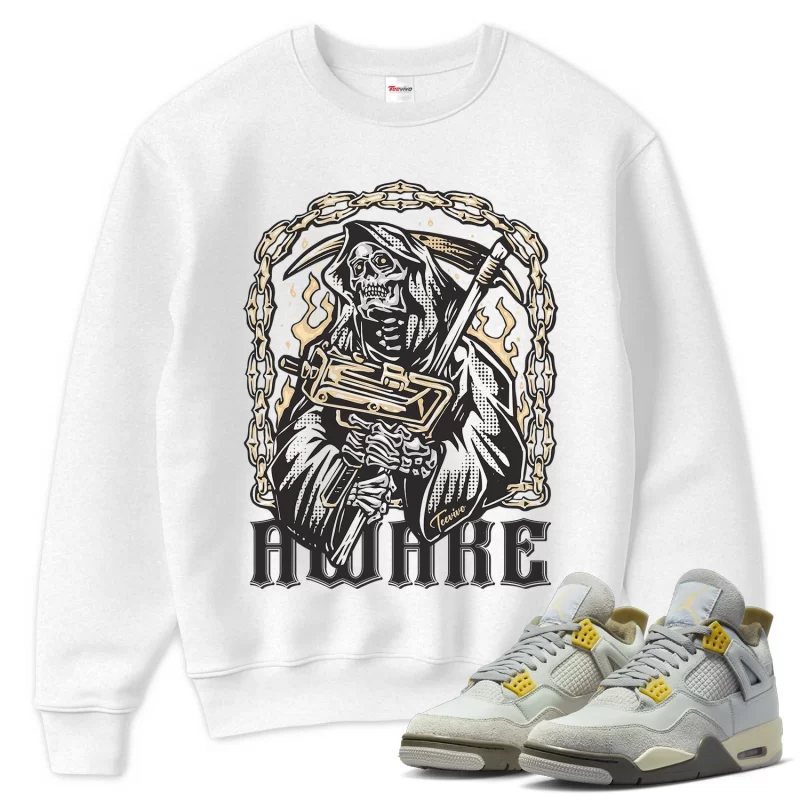 TeeVivo Sweatshirt Match Air Jordan 4 Retro SE Craft Photon Dust Awake – Air Jordan 4 Sweatshirt, AJ4 Sweatshirt