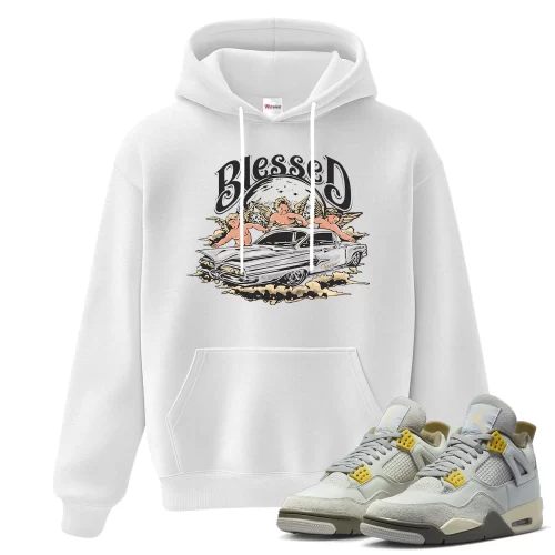 TeeVivo Hoodie Match Air Jordan 4 Retro SE Craft Photon Dust Blessed – Air Jordan 4 Hoodie, AJ4 Hoodie