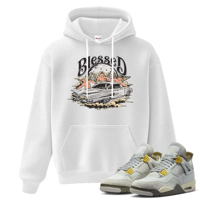 TeeVivo Hoodie Match Air Jordan 4 Retro SE Craft Photon Dust Blessed – Air Jordan 4 Hoodie, AJ4 Hoodie