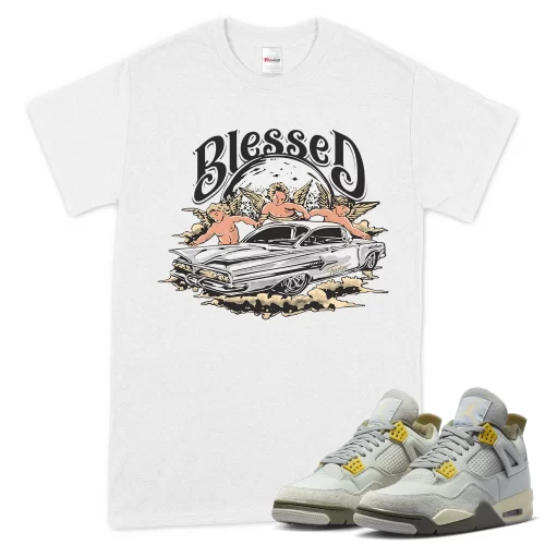TeeVivo T-Shirt Match Air Jordan 4 Retro SE Craft Photon Dust Blessed – Air Jordan 4 Shirt, AJ4 Shirt
