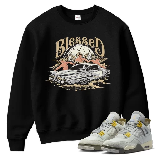 TeeVivo Sweatshirt Match Air Jordan 4 Retro SE Craft Photon Dust Blessed – Air Jordan 4 Sweatshirt, AJ4 Sweatshirt