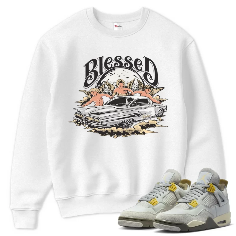 TeeVivo Sweatshirt Match Air Jordan 4 Retro SE Craft Photon Dust Blessed – Air Jordan 4 Sweatshirt, AJ4 Sweatshirt