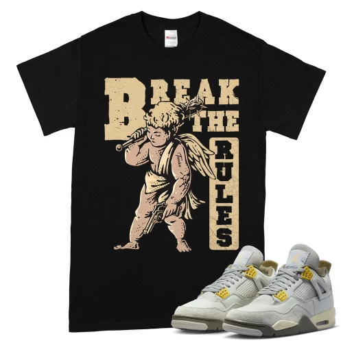 TeeVivo T-Shirt Match Air Jordan 4 Retro SE Craft Photon Dust Break the rules – Air Jordan 4 Shirt, AJ4 Shirt