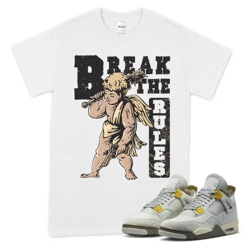 TeeVivo T-Shirt Match Air Jordan 4 Retro SE Craft Photon Dust Break the rules – Air Jordan 4 Shirt, AJ4 Shirt