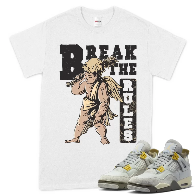 TeeVivo T-Shirt Match Air Jordan 4 Retro SE Craft Photon Dust Break the rules – Air Jordan 4 Shirt, AJ4 Shirt