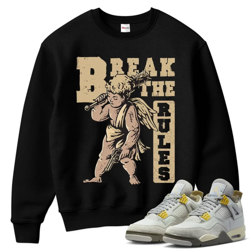 TeeVivo Sweatshirt Match Air Jordan 4 Retro SE Craft Photon Dust Break the rules – Air Jordan 4 Sweatshirt, AJ4 Sweatshirt