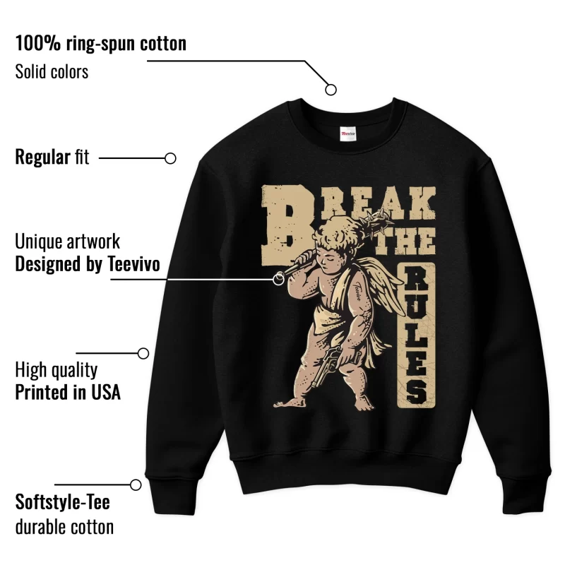 TeeVivo Sweatshirt Match Air Jordan 4 Retro SE Craft Photon Dust Break the rules – Air Jordan 4 Sweatshirt, AJ4 Sweatshirt