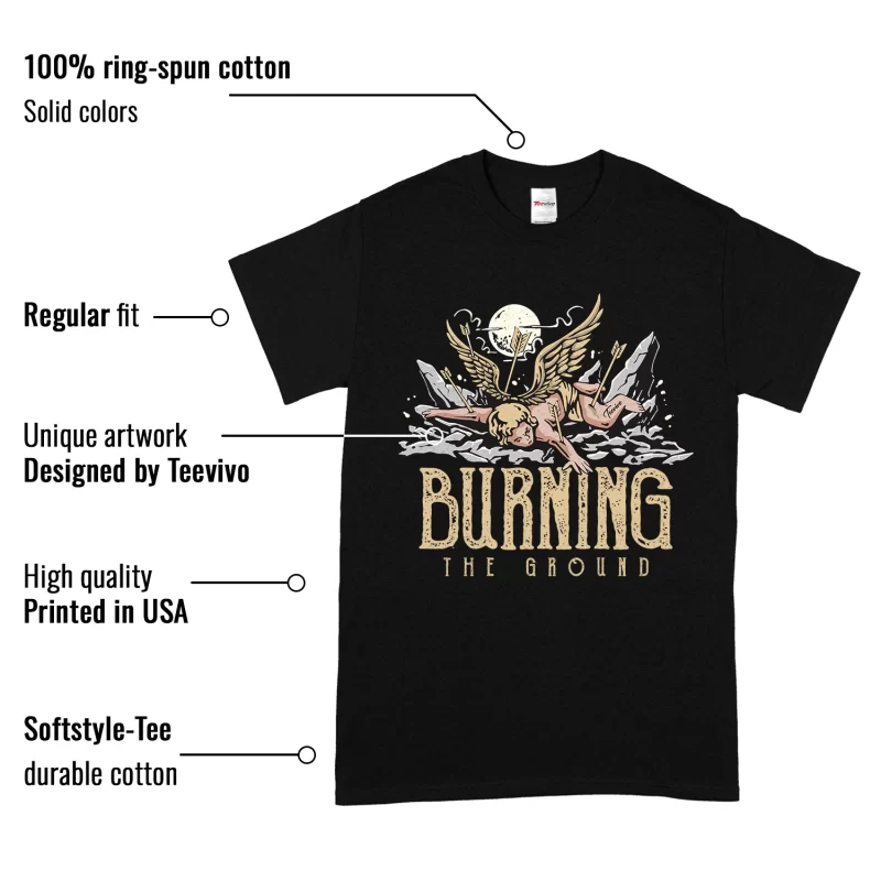 TeeVivo T-Shirt Match Air Jordan 4 Retro SE Craft Photon Dust Burning the ground – Air Jordan 4 Shirt, AJ4 Shirt