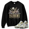 TeeVivo Sweatshirt Match Air Jordan 4 Retro SE Craft Photon Dust Burning the ground – Air Jordan 4 Sweatshirt, AJ4 Sweatshirt