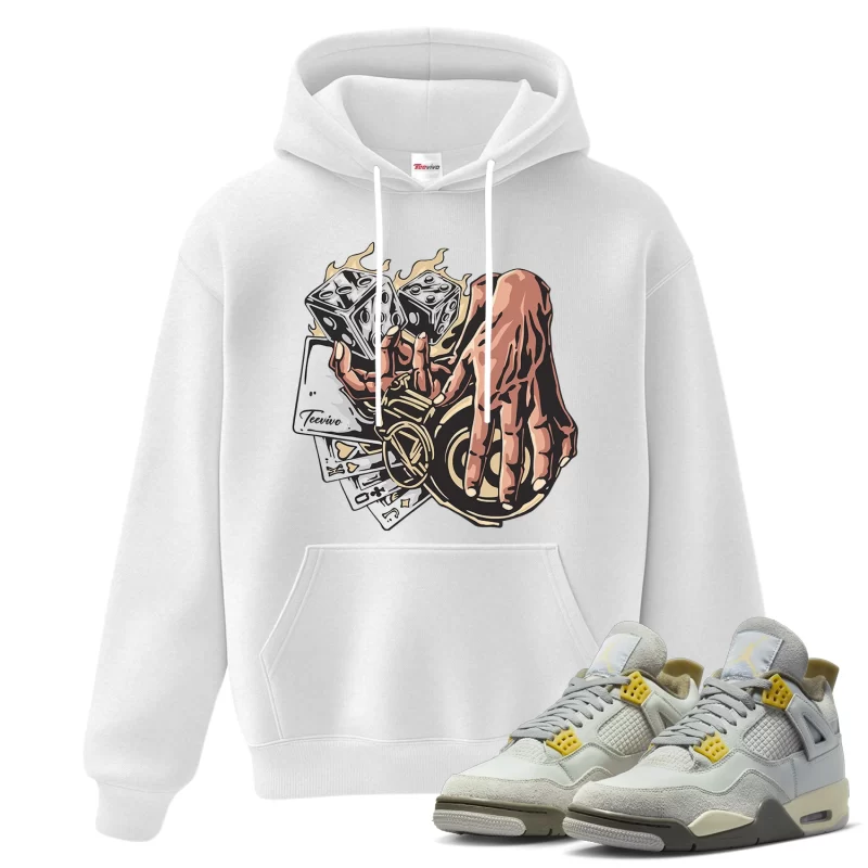 TeeVivo Hoodie Match Air Jordan 4 Retro SE Craft Photon Dust Gambling – Air Jordan 4 Hoodie, AJ4 Hoodie