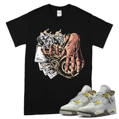 TeeVivo T-Shirt Match Air Jordan 4 Retro SE Craft Photon Dust Gambling – Air Jordan 4 Shirt, AJ4 Shirt