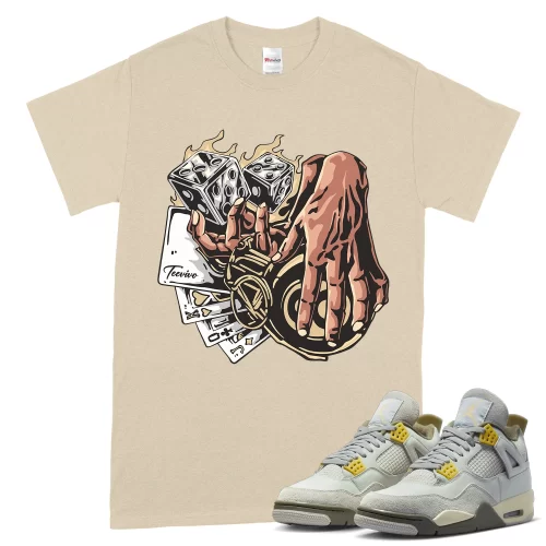 TeeVivo T-Shirt Match Air Jordan 4 Retro SE Craft Photon Dust Gambling – Air Jordan 4 Shirt, AJ4 Shirt