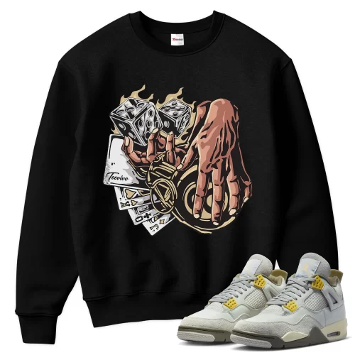 TeeVivo Sweatshirt Match Air Jordan 4 Retro SE Craft Photon Dust Gambling – Air Jordan 4 Sweatshirt, AJ4 Sweatshirt
