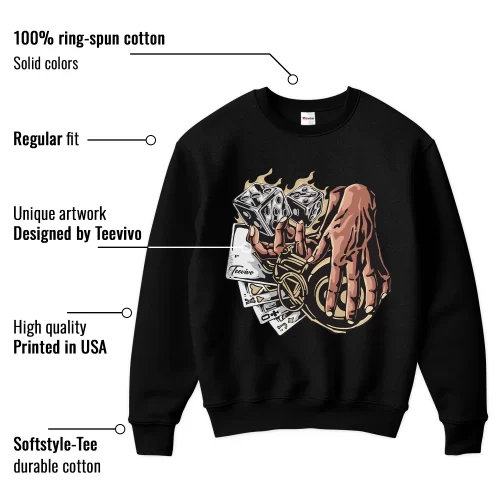 TeeVivo Sweatshirt Match Air Jordan 4 Retro SE Craft Photon Dust Gambling – Air Jordan 4 Sweatshirt, AJ4 Sweatshirt