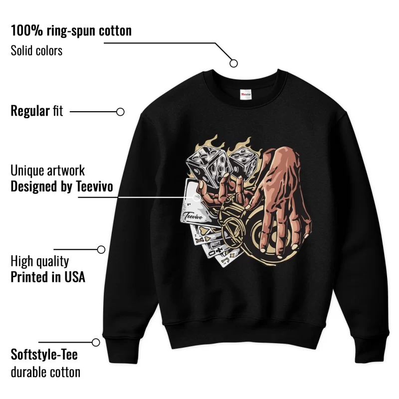 TeeVivo Sweatshirt Match Air Jordan 4 Retro SE Craft Photon Dust Gambling – Air Jordan 4 Sweatshirt, AJ4 Sweatshirt