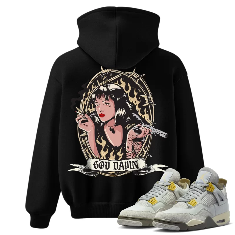 TeeVivo Hoodie Match Air Jordan 4 Retro SE Craft Photon Dust God Daaamn – Air Jordan 4 Hoodie, AJ4 Hoodie