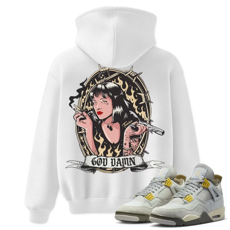 TeeVivo Hoodie Match Air Jordan 4 Retro SE Craft Photon Dust God Daaamn – Air Jordan 4 Hoodie, AJ4 Hoodie