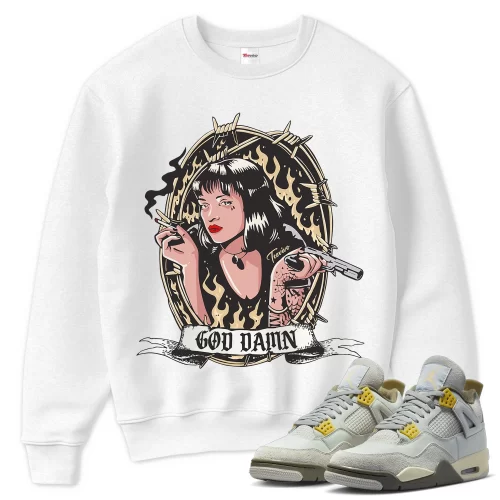 TeeVivo Sweatshirt Match Air Jordan 4 Retro SE Craft Photon Dust God Daaamn – Air Jordan 4 Sweatshirt, AJ4 Sweatshirt