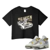 TeeVivo Crop Top Match Air Jordan 4 Retro SE Craft Photon Dust Heaven vibes – Air Jordan 4 Crop Top, AJ4 Crop Top