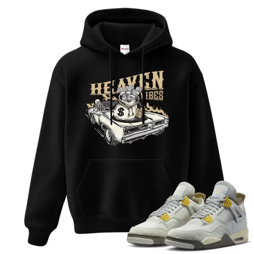 TeeVivo Hoodie Match Air Jordan 4 Retro SE Craft Photon Dust Heaven vibes – Air Jordan 4 Hoodie, AJ4 Hoodie
