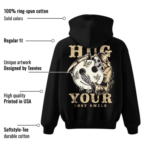 TeeVivo Hoodie Match Air Jordan 4 Retro SE Craft Photon Dust Hug your lost smile – Air Jordan 4 Hoodie, AJ4 Hoodie