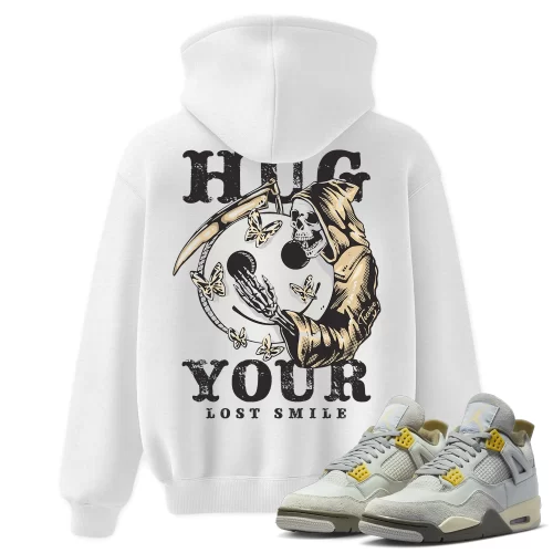 TeeVivo Hoodie Match Air Jordan 4 Retro SE Craft Photon Dust Hug your lost smile – Air Jordan 4 Hoodie, AJ4 Hoodie