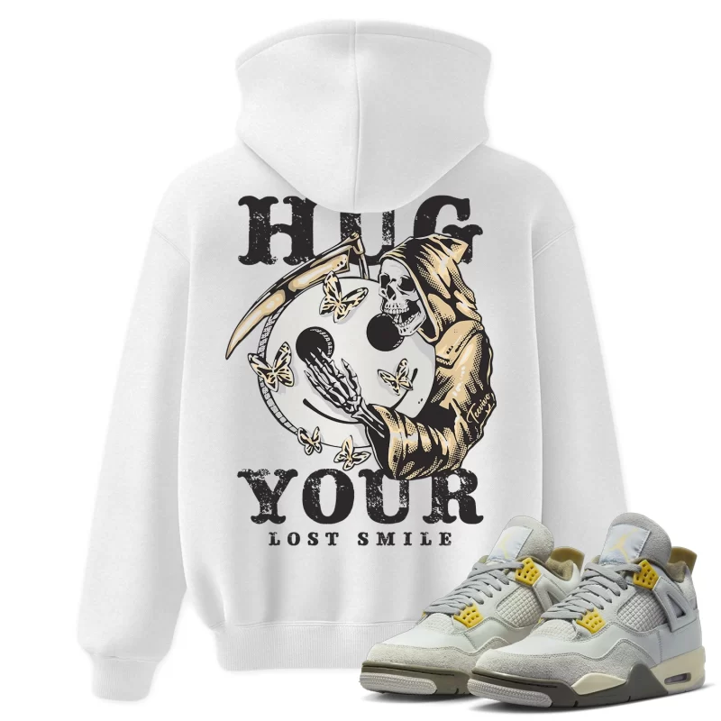 TeeVivo Hoodie Match Air Jordan 4 Retro SE Craft Photon Dust Hug your lost smile – Air Jordan 4 Hoodie, AJ4 Hoodie