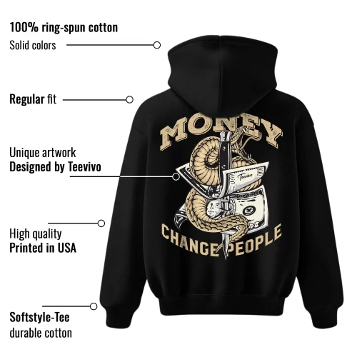 TeeVivo Hoodie Match Air Jordan 4 Retro SE Craft Photon Dust Money change people – Air Jordan 4 Hoodie, AJ4 Hoodie