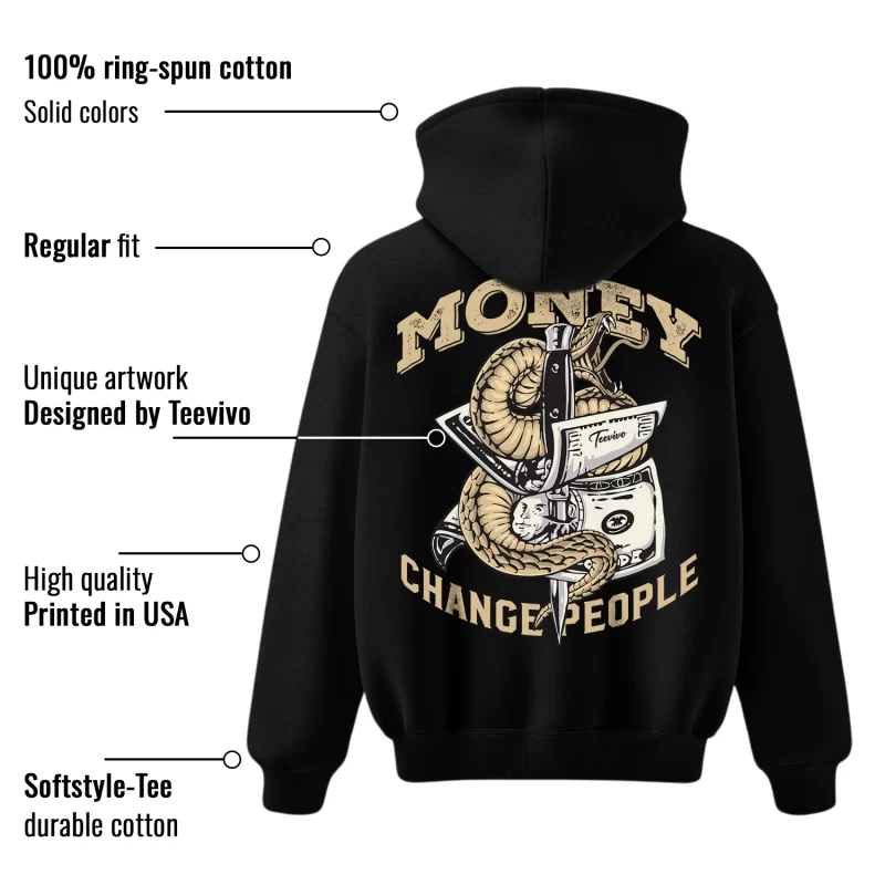 TeeVivo Hoodie Match Air Jordan 4 Retro SE Craft Photon Dust Money change people – Air Jordan 4 Hoodie, AJ4 Hoodie