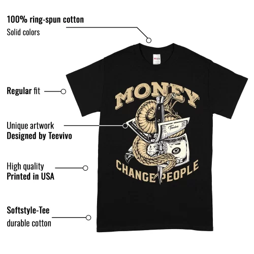 TeeVivo T-Shirt Match Air Jordan 4 Retro SE Craft Photon Dust Money change people – Air Jordan 4 Shirt, AJ4 Shirt