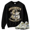 TeeVivo Sweatshirt Match Air Jordan 4 Retro SE Craft Photon Dust Money change people – Air Jordan 4 Sweatshirt, AJ4 Sweatshirt