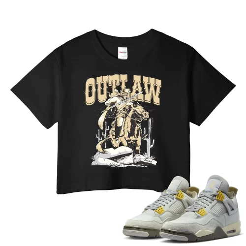 TeeVivo Crop Top Match Air Jordan 4 Retro SE Craft Photon Dust Outlaw – Air Jordan 4 Crop Top, AJ4 Crop Top