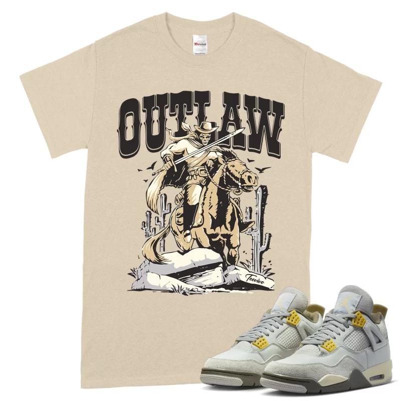 TeeVivo T-Shirt Match Air Jordan 4 Retro SE Craft Photon Dust Outlaw – Air Jordan 4 Shirt, AJ4 Shirt