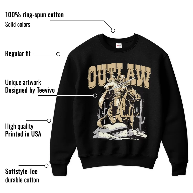 TeeVivo Sweatshirt Match Air Jordan 4 Retro SE Craft Photon Dust Outlaw – Air Jordan 4 Sweatshirt, AJ4 Sweatshirt
