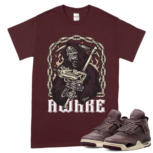 TeeVivo T-Shirt Match Air Jordan 4 Retro SP A Ma Maniére Violet Ore Awake – Air Jordan 4 Shirt, AJ4 Shirt