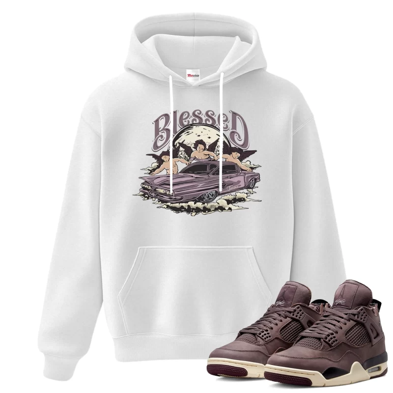 TeeVivo Hoodie Match Air Jordan 4 Retro SP A Ma Maniére Violet Ore Blessed – Air Jordan 4 Hoodie, AJ4 Hoodie