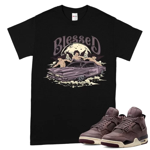 TeeVivo T-Shirt Match Air Jordan 4 Retro SP A Ma Maniére Violet Ore Blessed – Air Jordan 4 Shirt, AJ4 Shirt