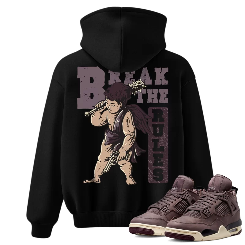 TeeVivo Hoodie Match Air Jordan 4 Retro SP A Ma Maniére Violet Ore Break the rules – Air Jordan 4 Hoodie, AJ4 Hoodie