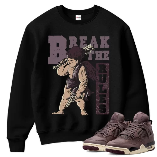 TeeVivo Sweatshirt Match Air Jordan 4 Retro SP A Ma Maniére Violet Ore Break the rules – Air Jordan 4 Sweatshirt, AJ4 Sweatshirt