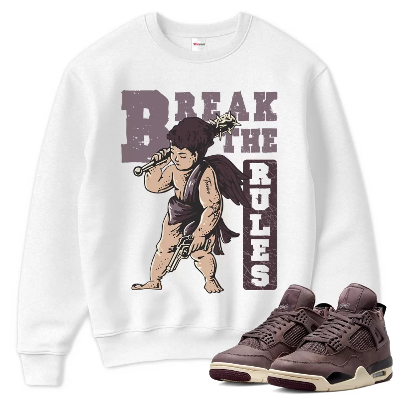 TeeVivo Sweatshirt Match Air Jordan 4 Retro SP A Ma Maniére Violet Ore Break the rules – Air Jordan 4 Sweatshirt, AJ4 Sweatshirt