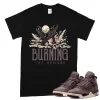 TeeVivo T-Shirt Match Air Jordan 4 Retro SP A Ma Maniére Violet Ore Burning the ground – Air Jordan 4 Shirt, AJ4 Shirt