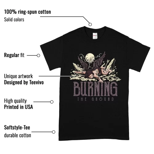 TeeVivo T-Shirt Match Air Jordan 4 Retro SP A Ma Maniére Violet Ore Burning the ground – Air Jordan 4 Shirt, AJ4 Shirt