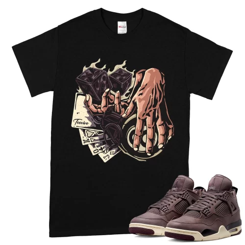 TeeVivo T-Shirt Match Air Jordan 4 Retro SP A Ma Maniére Violet Ore Gambling – Air Jordan 4 Shirt, AJ4 Shirt